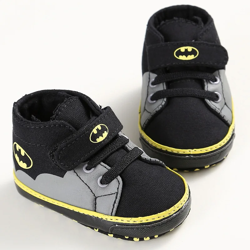 ROMIRUS Newborn Baby Shoes Infant Toddler Cartoon Batman Fashion Lace-Up Girl Boy Kids First Walkers Soft Sole Sneakers |