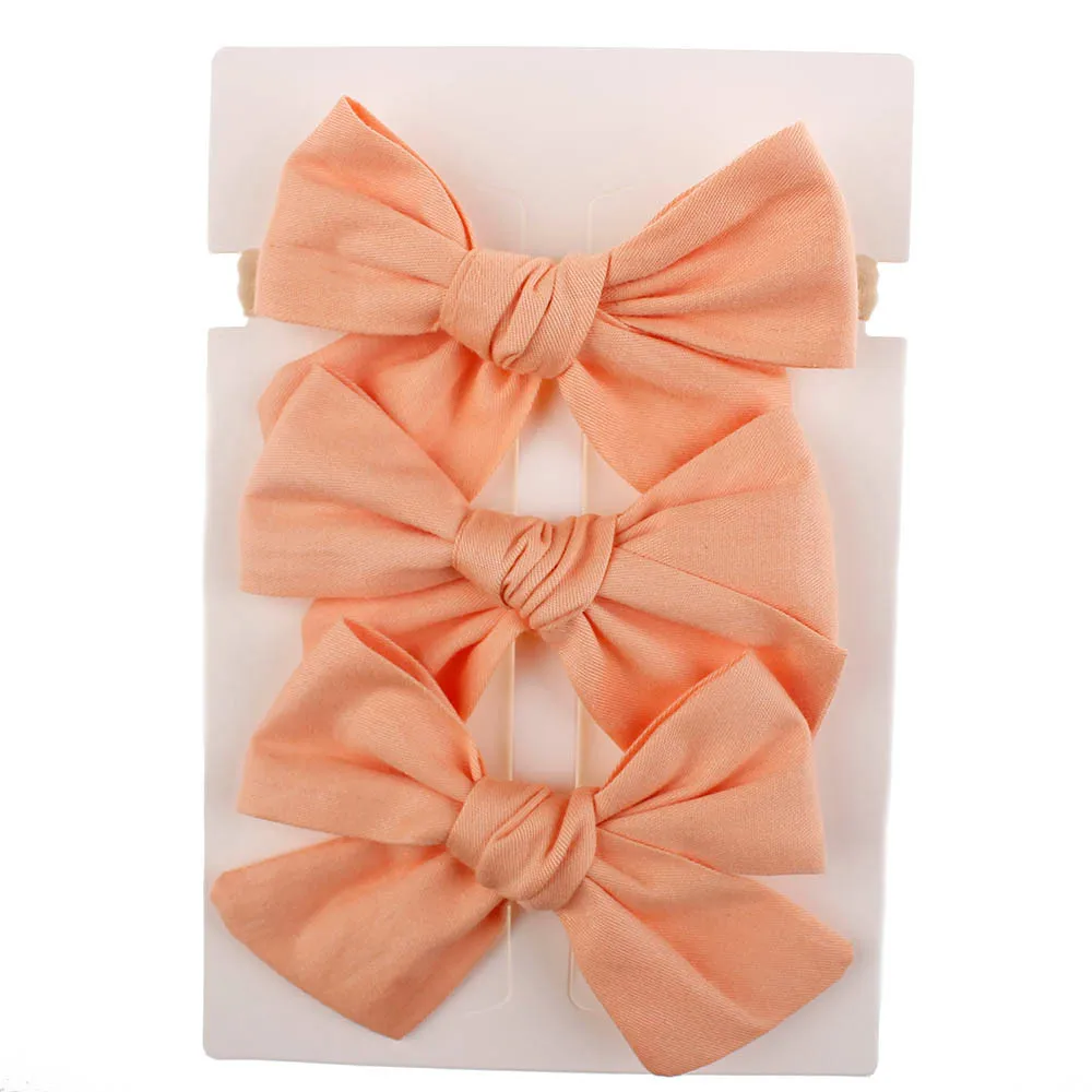 Детская однотонная повязка на голову 3 шт. эластичная для девочек детские