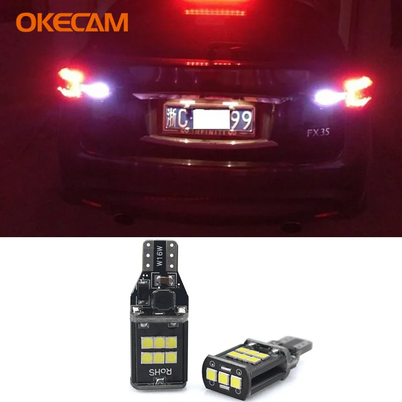 2 шт. Автомобильные светодиодные лампы W16W T15 Canbus для Infiniti G25 QX50 QX60 M37 M25L FX50 JX35 EX37 EX25