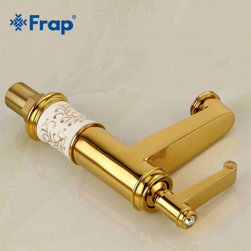 Frap Новое поступление раковина для ванной комнаты золотой кран латунь с