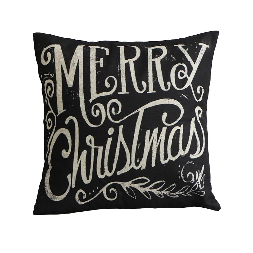 

2020New Fashion Linen Cushion Cover Christmas Series Home Letters Home Sofa Set Decoration Pillow Cover Decor 45Cm*45Cm