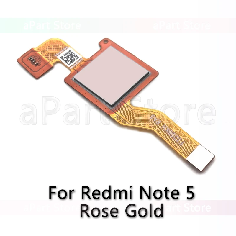 Для Xiaomi Redmi Note 5 Plus Pro оригинальная задняя кнопка домой датчик отпечатков пальцев гибкий кабель для телефона запчасти - Цвет: Note 5 Rose