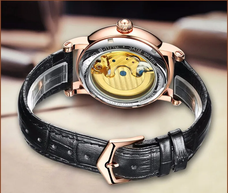 Швейцарские BINGER Skeleton Tourbillon модные повседневные дизайнерские Механические мужские s часы Лидирующий бренд Роскошные автоматические часы для мужчин