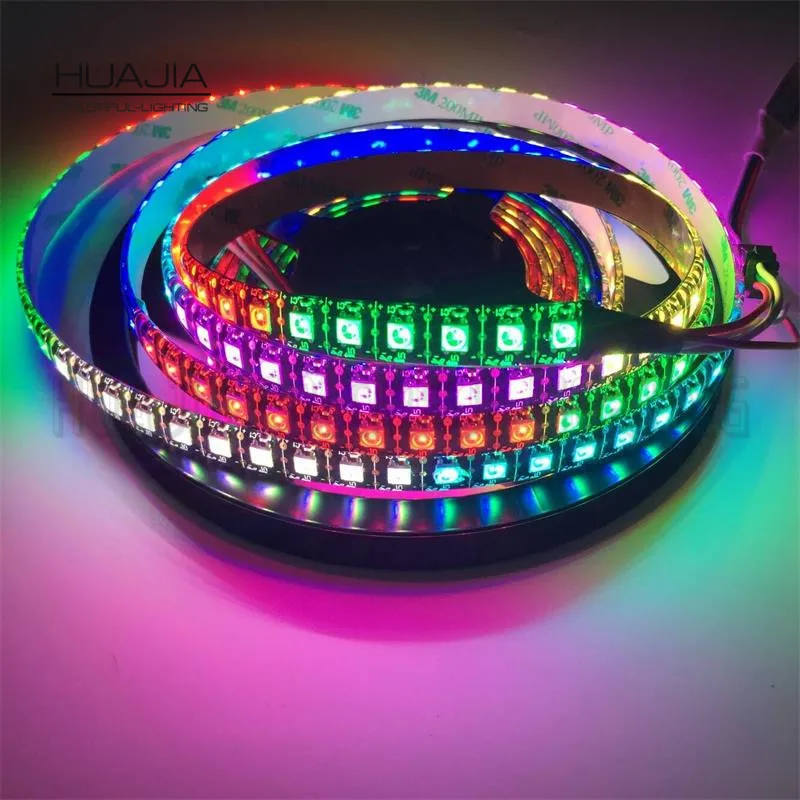 4 м SK6812 96 Светодиодный s/M 96IC/m Пиксельная Светодиодная лента полноцветная SMD5050 водонепроницаемая черная печатная плата Индивидуальный Адресный аналогичный WS2812b IC