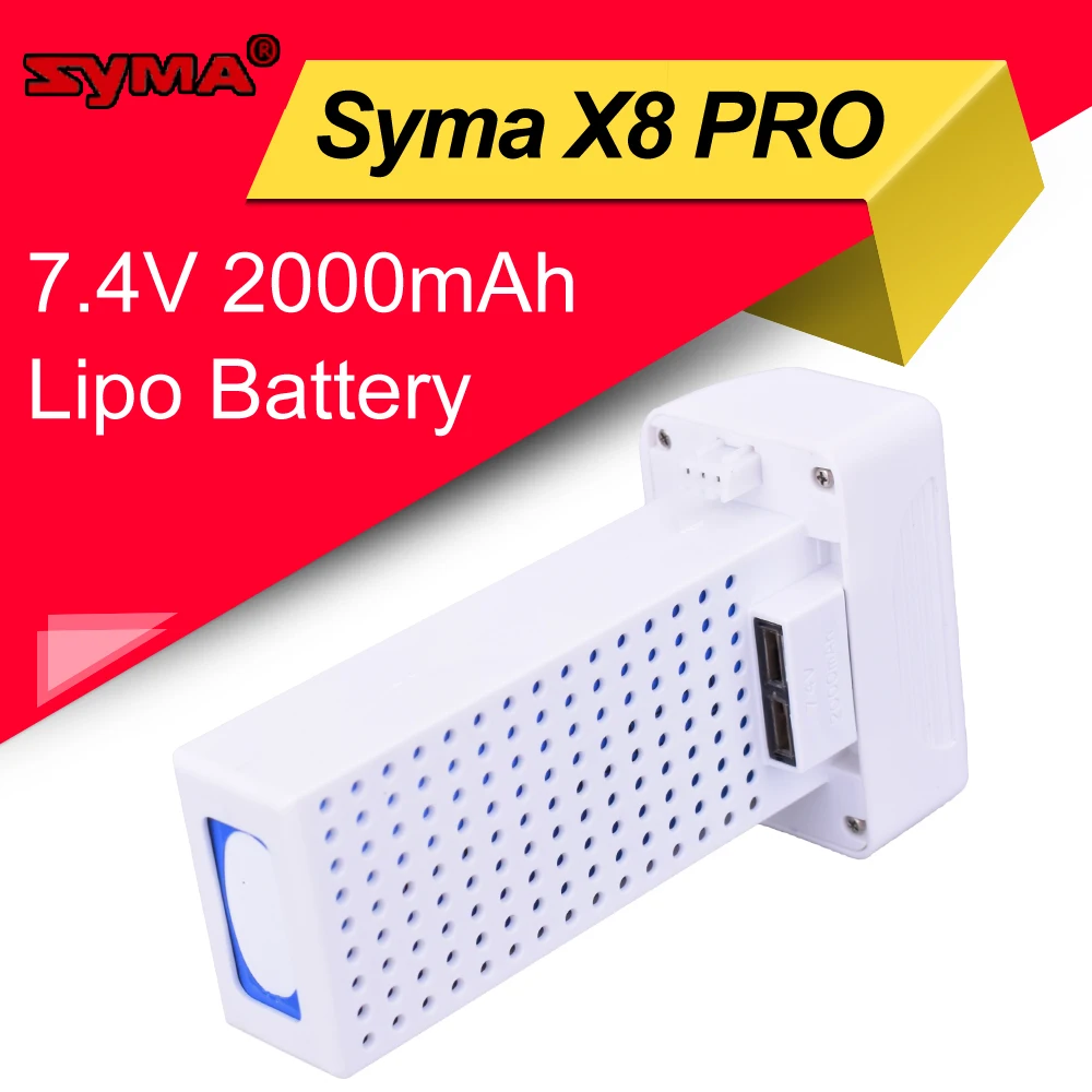 

Syma X8 PRO 7.4V 2000mAh Lipo Battery RC Drone Large Capacity Battery For Quadcopter Rechargeable Battery Accessories