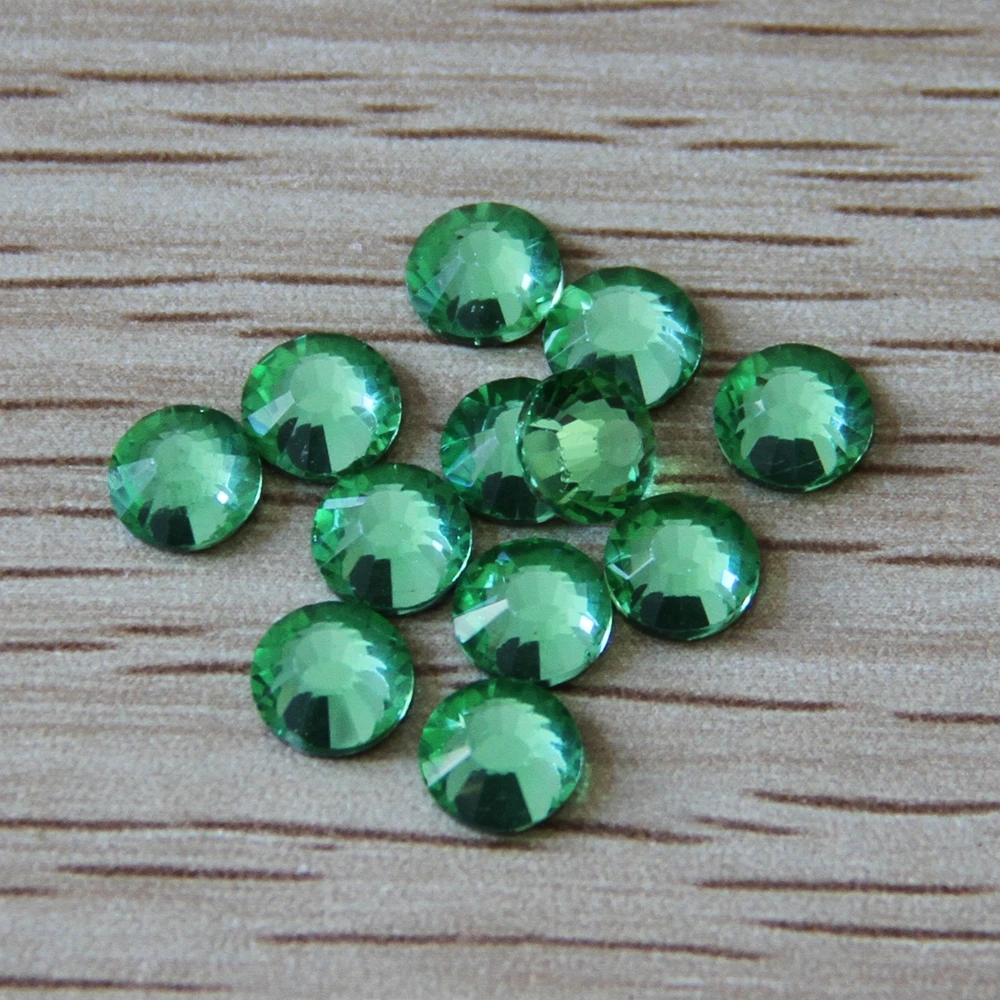 SS6-SS30 Crystal Glass Hotfix Rhinestone Grey Flatback Iron On Light Green Good Quality Stone For Garments Shoes Dress Decor | Дом и сад