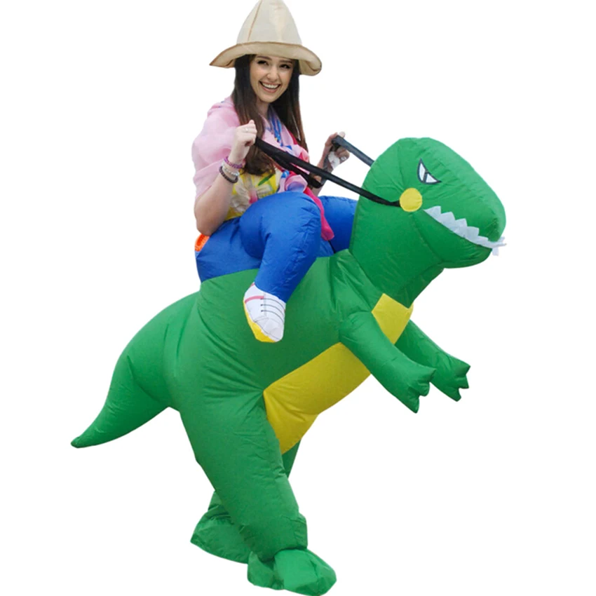 Новинка костюмы для косплея с динозавром родителей и детей поддельные наездники