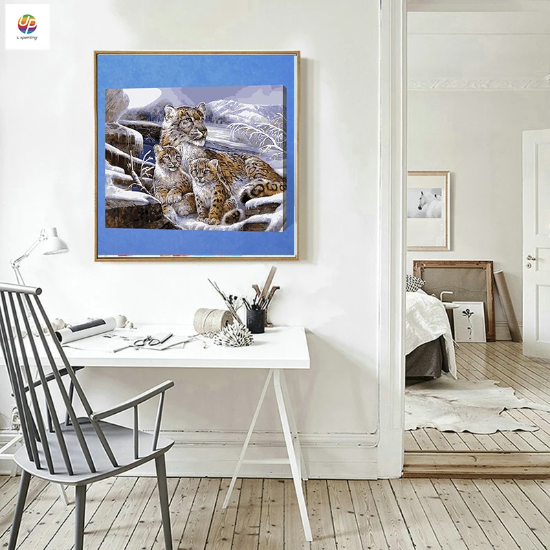 Набор для рисования по номерам на холсте леопард без рамки|art painting|digital paintingdiy digital