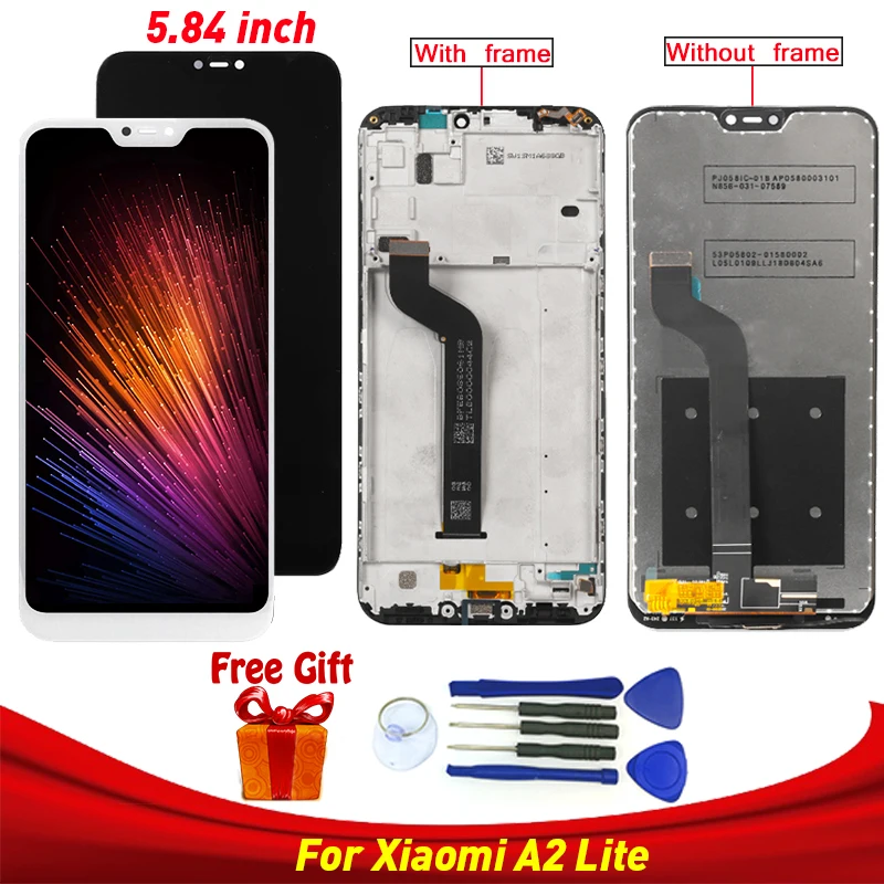 Для Xiaomi mi A2 Lite ЖК-дисплей сменные модули для Xiao mi Red mi 6 Pro Дисплей lcd кодирующий преобразователь сенсорного экрана в сборе