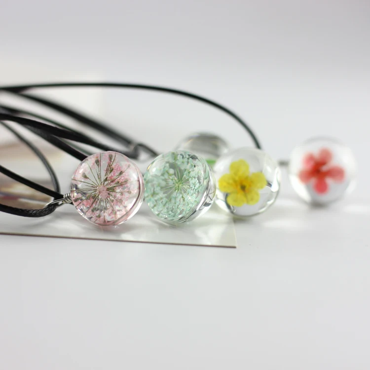 Одуванчик ожерелья сушеный свитер с цветами цепь подарок на день рождения для