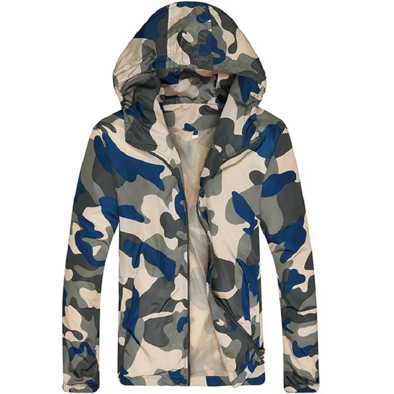 

Camouflage Lightweight Jackets Men Hooded Slim Fit Long Sleeve Zipper Coat Army Tactical Military Jackets Men Clothing 2022