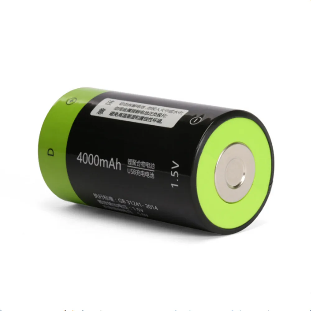 Аккумулятор ZNTER 2 шт./лот 1 5 в 4000 мАч аккумуляторные батареи Micro USB аккумулятор D Lipo