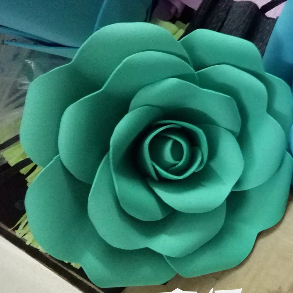 10 см 3D пена цветочное свадебное украшение большие искусственные цветы розовый белый красный ручной работы романтические вечерние бумажные цветы Пена розы - Цвет: Армейский зеленый