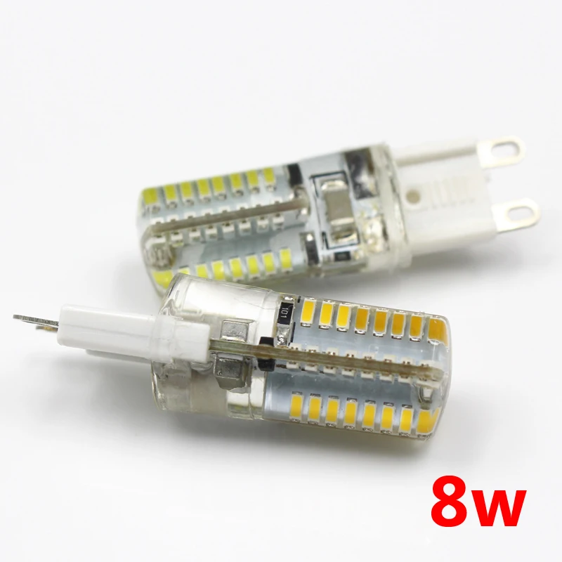 Новый SMD3014 светодио дный лампы G9 8 Вт 12 64 112 силикагель 3014smd переменного тока 220 В