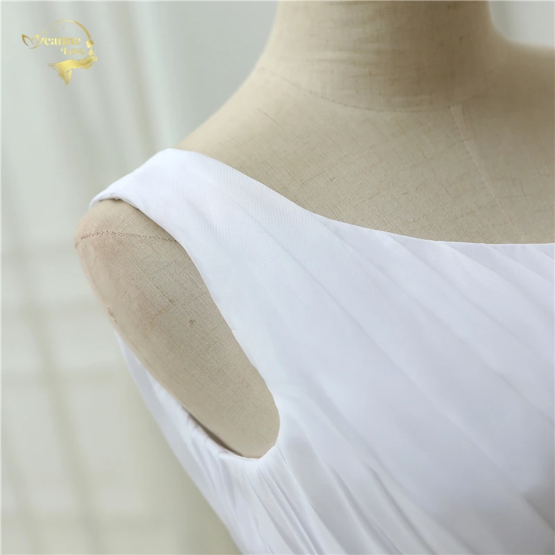 Сексуальное платье с открытой спиной Vestidos De Novia белое длинное платье со шлейфом Casamento кружевное шифоновое свадебное платье на одно плечо OW 2042