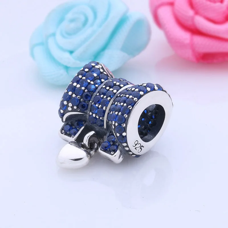 Плавающий сердце и узел Бусины Fit Pandora браслет Аутентичные 925 пробы серебро