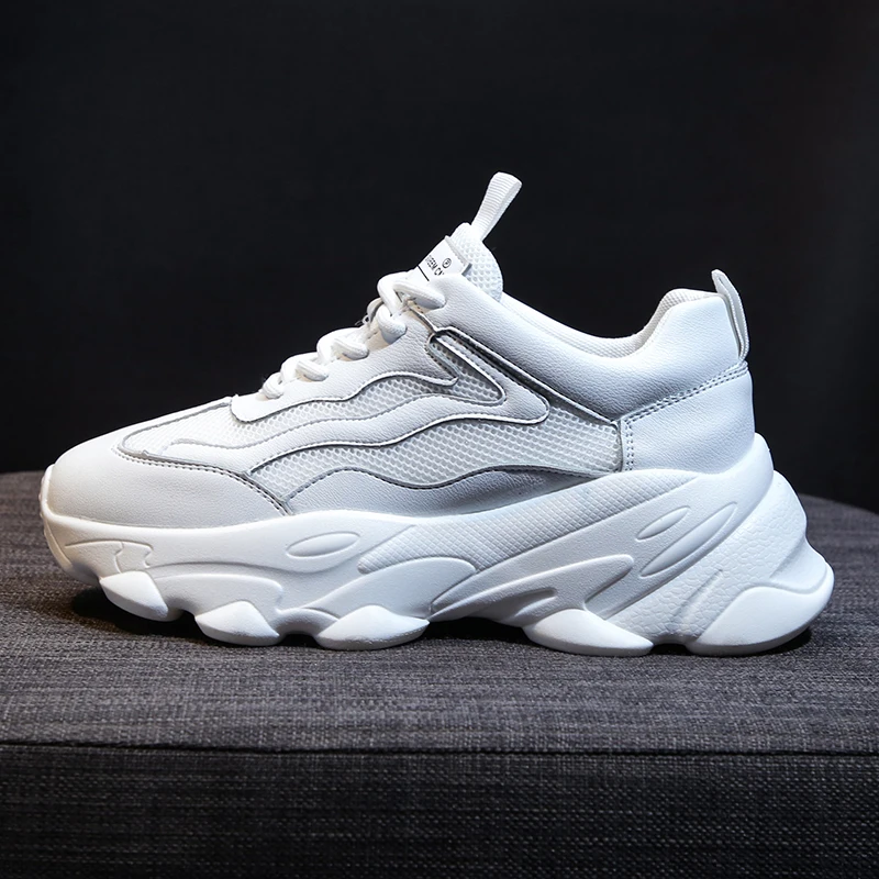 Женские кроссовки на платформе модная женская обувь плоской толстой подошве