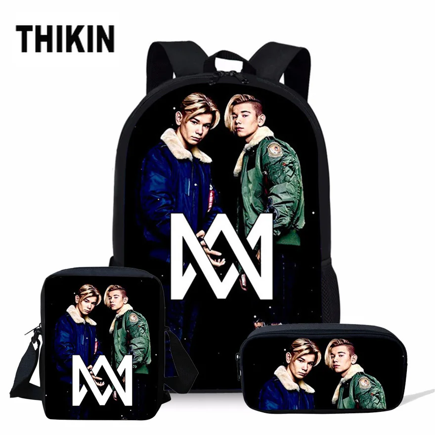 Рюкзак для девочек-подростков с принтом тикин Маркус и Мартинус 3 шт./компл.