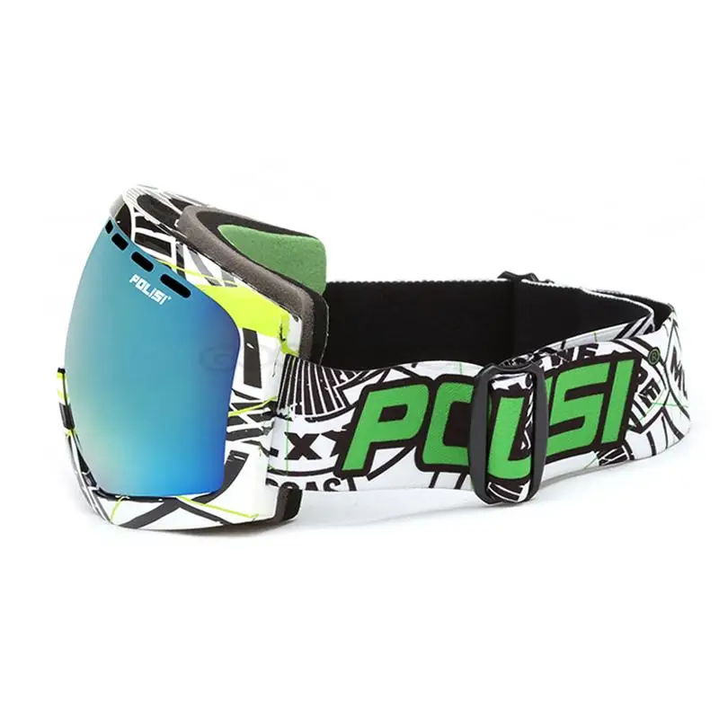 POLISI мужские и женские лыжные очки поляризационные двухслойные линзы для