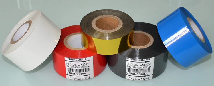 Black Width 25mm length 120M machine hot foil on food industry |