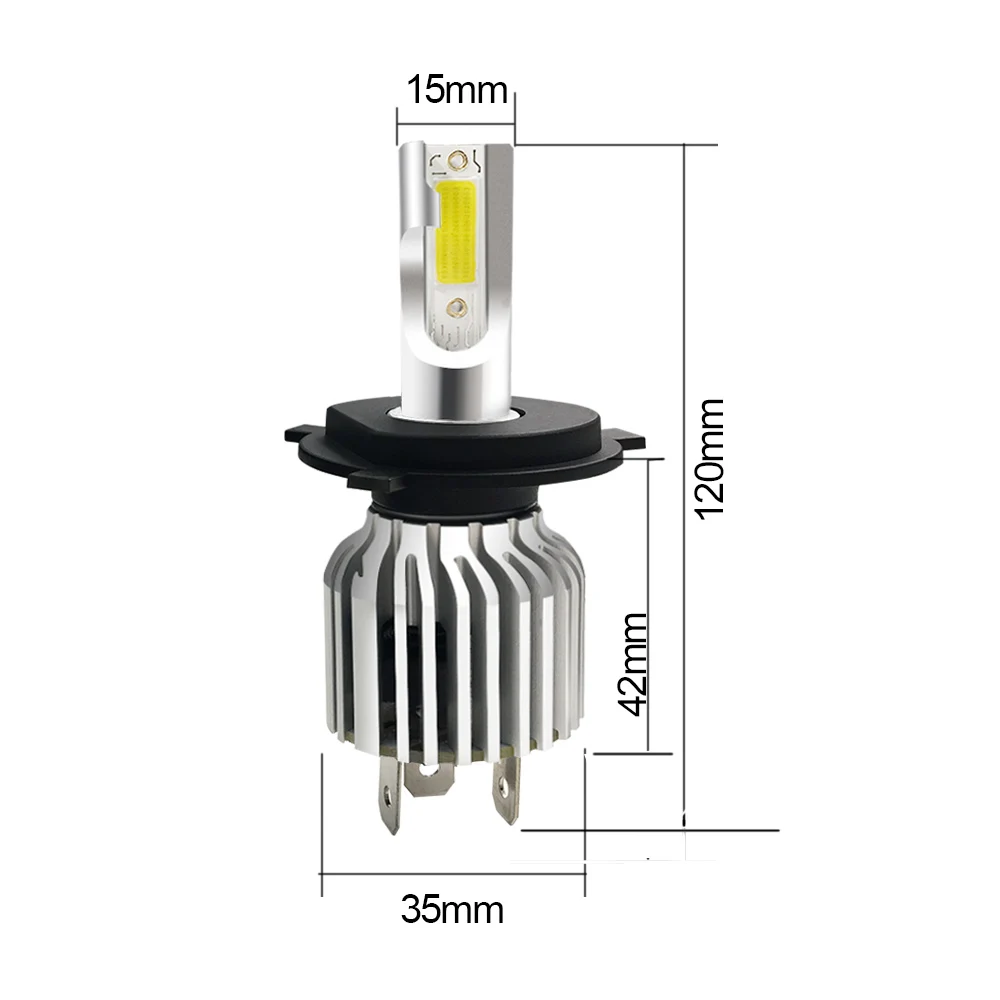 12V 24V автомобилей головной светильник H4 P43T моноблочные светодиодные чипы