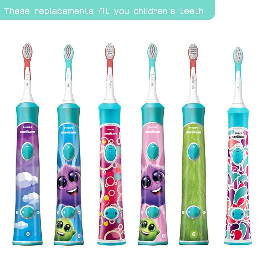 20 шт. насадки зубных щеток HX6034 для PHILIPS Sonicare HX6930 HX6730 HX6530 HX9342 HX6311 HX6031 R710 RS950 Детская
