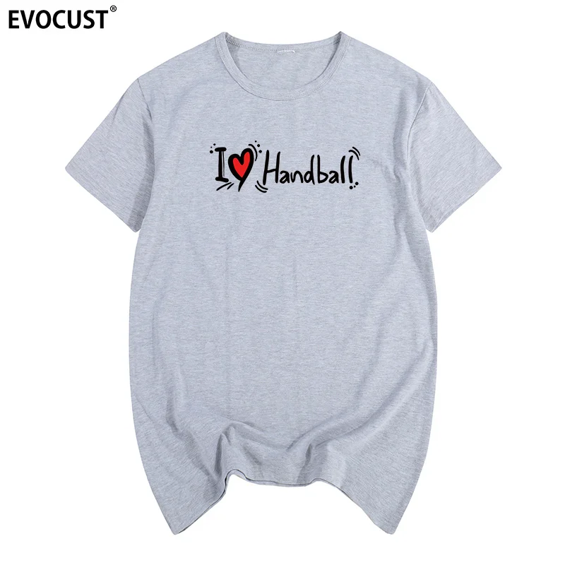 Футболка I love Handball хлопковая Мужская футболка новая женская летняя Удобная |