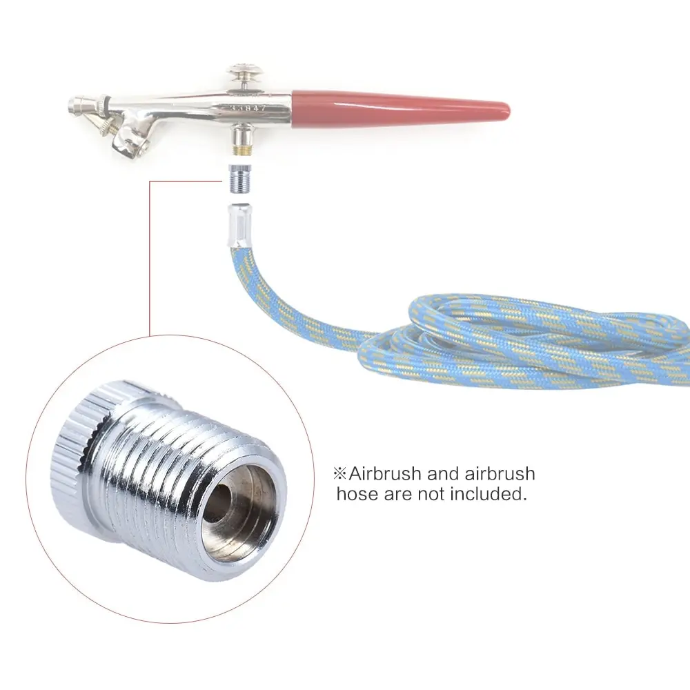 

Airbrush Fitting Conversion Adapter for Badger, Convert Thread Size to 1/8" BSP Size Thread Hose Adapter Connector