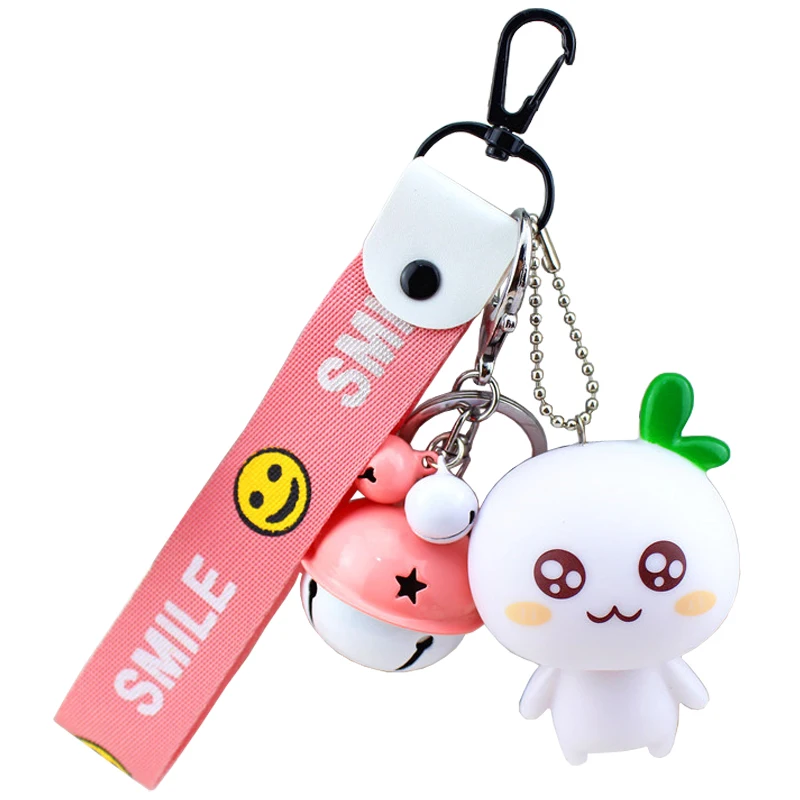 Модная Милая мультяшная цепочка для ключей пара брелков ПВХ кукла Porte Clef Женское
