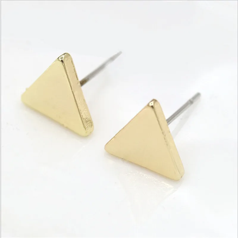 Beagloer Bijoux минималистский крошечные Pendientes Треугольники круглый серьги-гвоздики