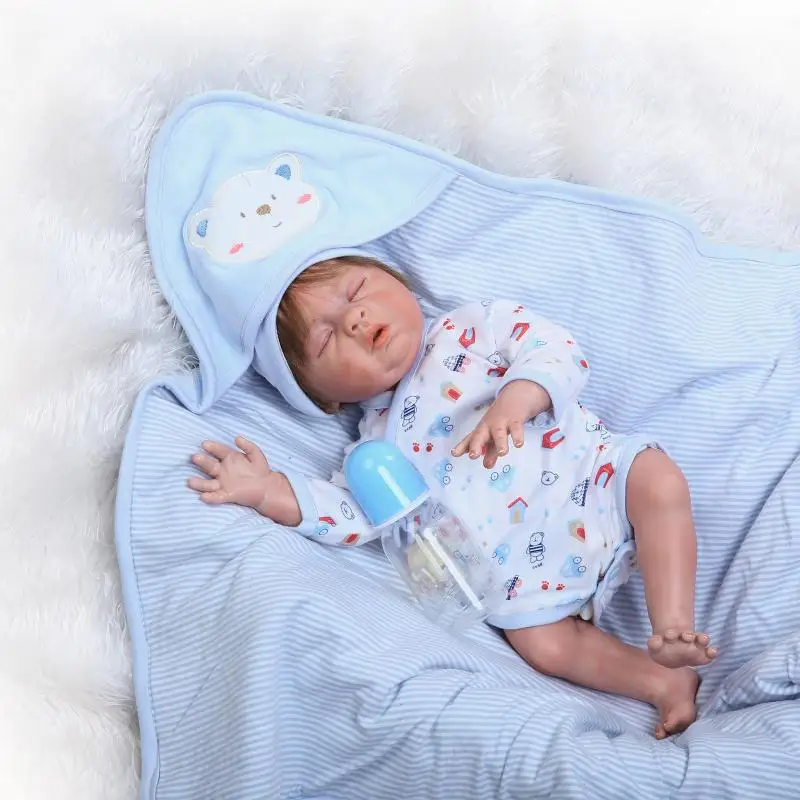 50 см полный корпус силикона Reborn спящие Мальчики Младенцы Куклы игрушки