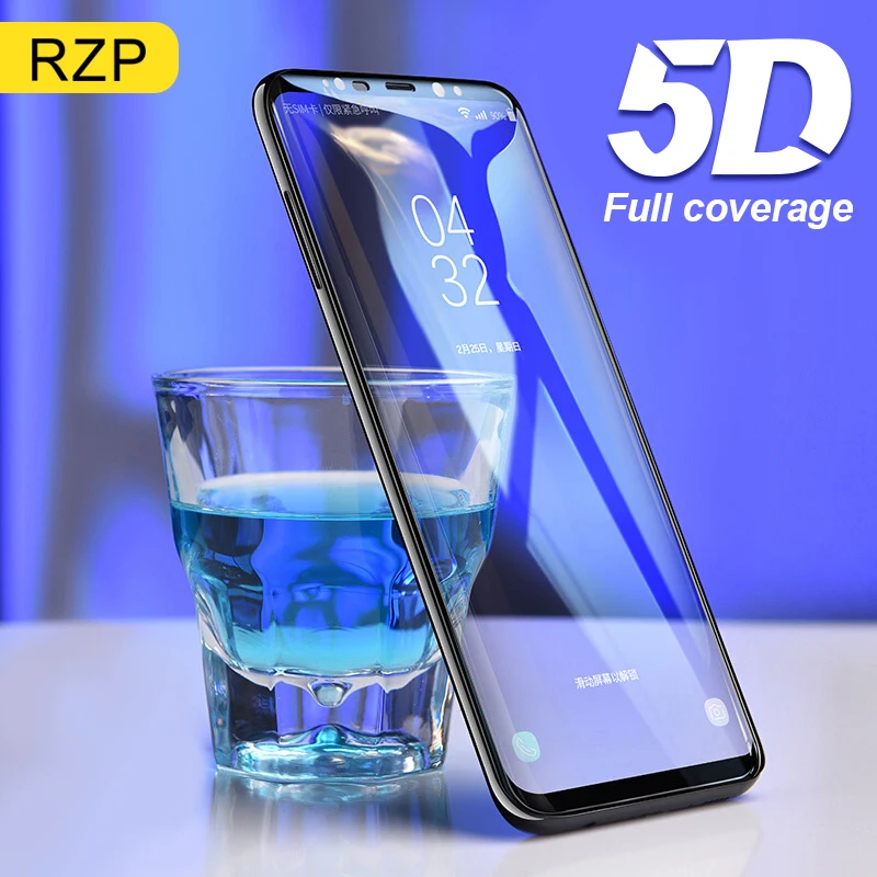 

RZP Curved Full Cover Tempered Glass For Samsung Galaxy S8 S9 S10 Plus Note 8 9 10 Screen Protector For Samsung S8 S9 Glass Film