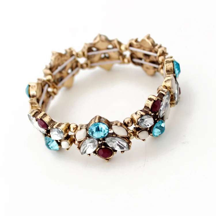 Оптовая Продажа Модные старые моды Для женщин браслет цветок Браслеты для Pulseira