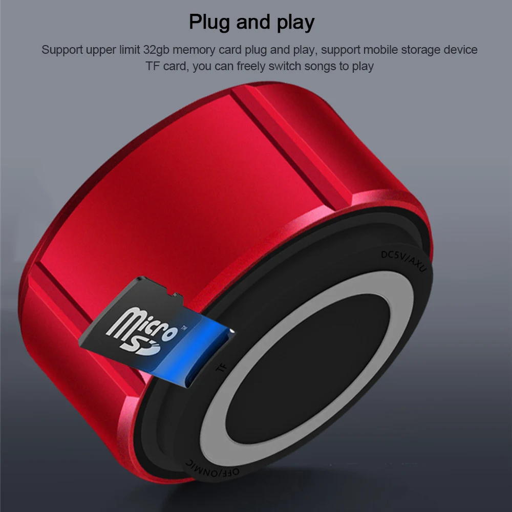Мини беспроводной Bluetooth динамик портативный маленький стальной пистолет динамик TF карта USB Сабвуфер стерео аудио музыкальный плеер для дома путешествия