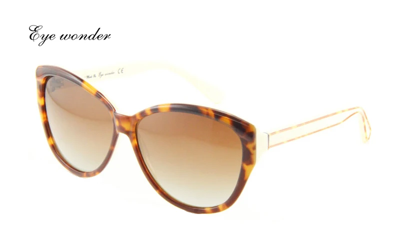 Глаза чудо оптовая продажа женские бабочки ручной работы ацетат дизайнер поляризованные черные Деми