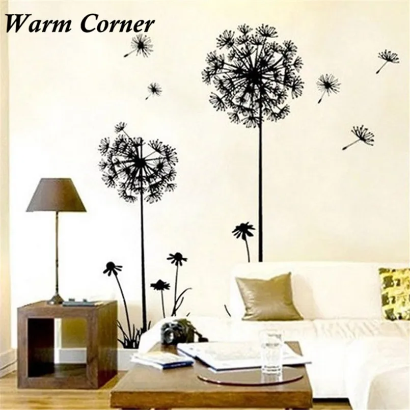 Наклейка на стену с изображением одуванчика креативная Настенная ПВХ наклейка