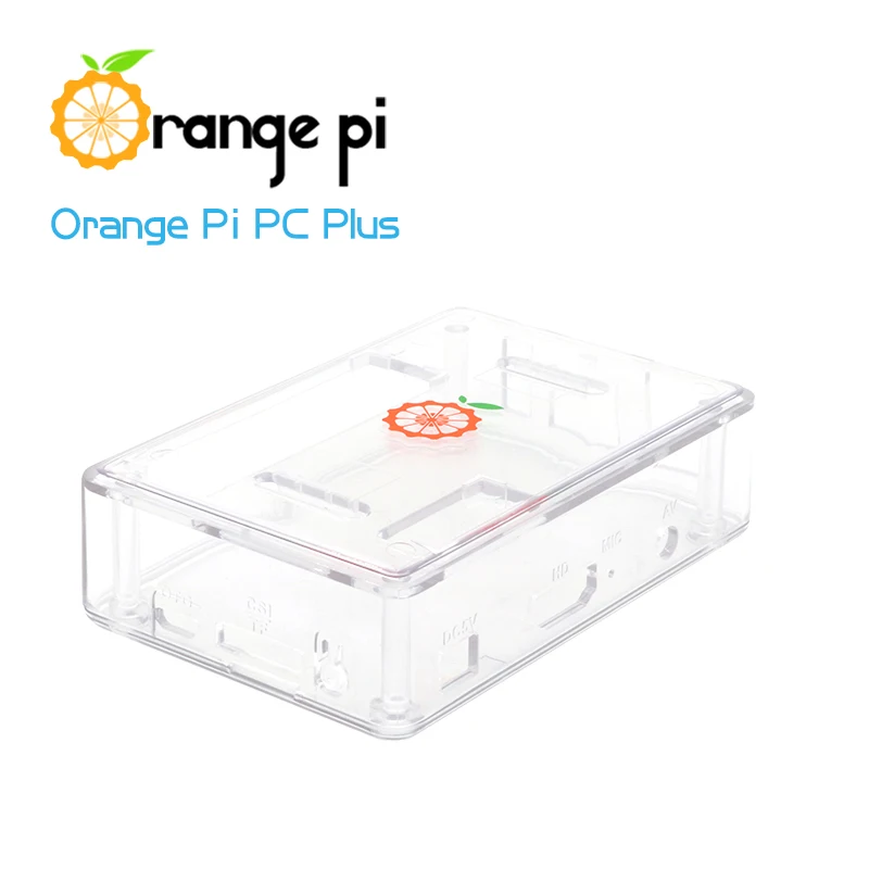 Orange Pi PC Plus + прозрачный чехол из АБС-пластика + блок питания, работает на Android 4,4, Ubuntu, Debian Image