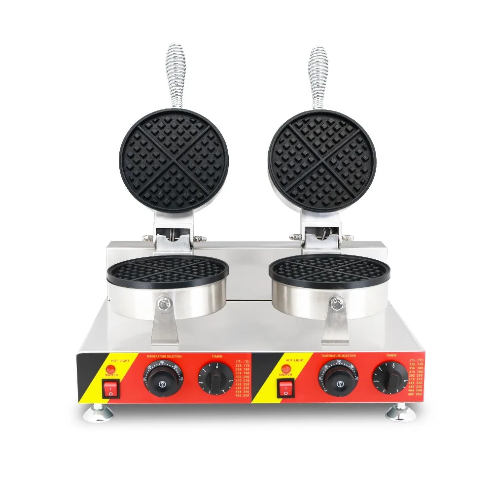 

CE double head waffle maker /factory price waffle machine/egg waffle maker