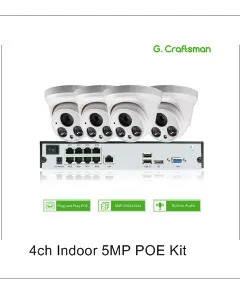 4ch 5MP POE Комплект H.265 система видеонаблюдения безопасности до to16ch NVR наружная Водонепроницаемая ip-камера видеонаблюдения сигнализация видео P2P G. Craftsman