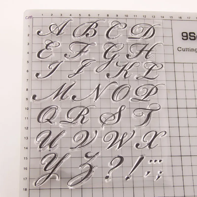 New Letters Alphabet Clear Stamps for Scrapbooking DIY Silicone Seals Photo Album Embossing Folder Paper Maker Template Crafts | Канцтовары