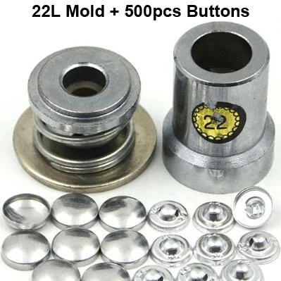 22L mold and buttons 500 компл./лот#16-60 13 размера круглый матерчатый Алюминий покрыта тканью пуговица W/1 инструмент для ремонта металла хлеб Форма для собственными руками Сделай Сам - Цвет: 22L mold and buttons