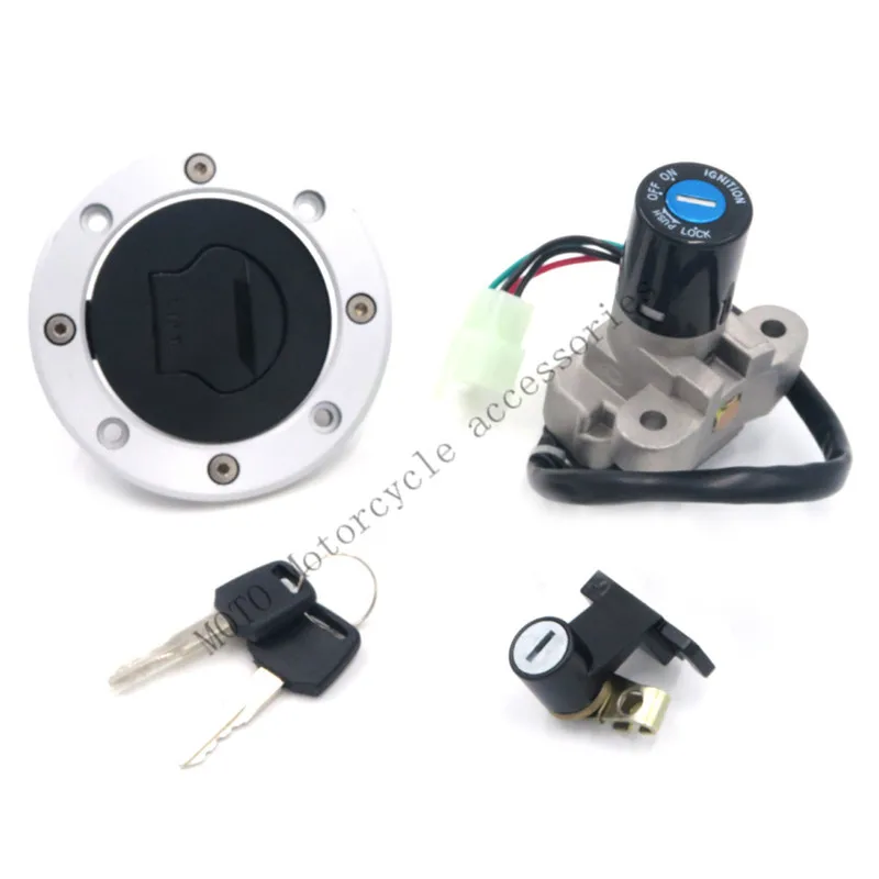 

Ignition Switch 4 Wires Gas Cap Key Set Motorcycle For GSX750 GSX600 89-97 VX800 90 91 92 93 94-96 Ignition Switch Gas Cap Key