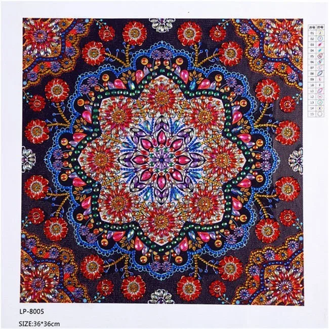 LP8005 Huacan, алмазная живопись особой формы, Цветочная Алмазная вышивка, распродажа, абстрактная Цветочная вышивка крестиком, стразы, мозаика, 30x30 - Цвет: LP8005