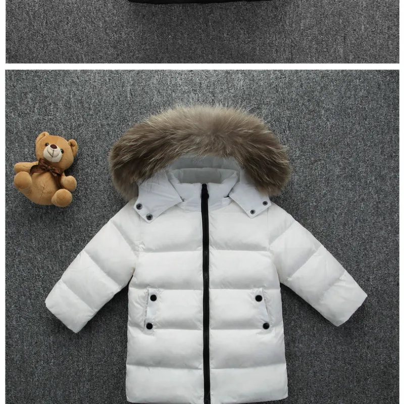 

New 2019TNhickened Girls Winter Jackets 2-6t Children Outer Winter Coats Duck Down Coat for Boys Parka 4 Colour Snow Wear