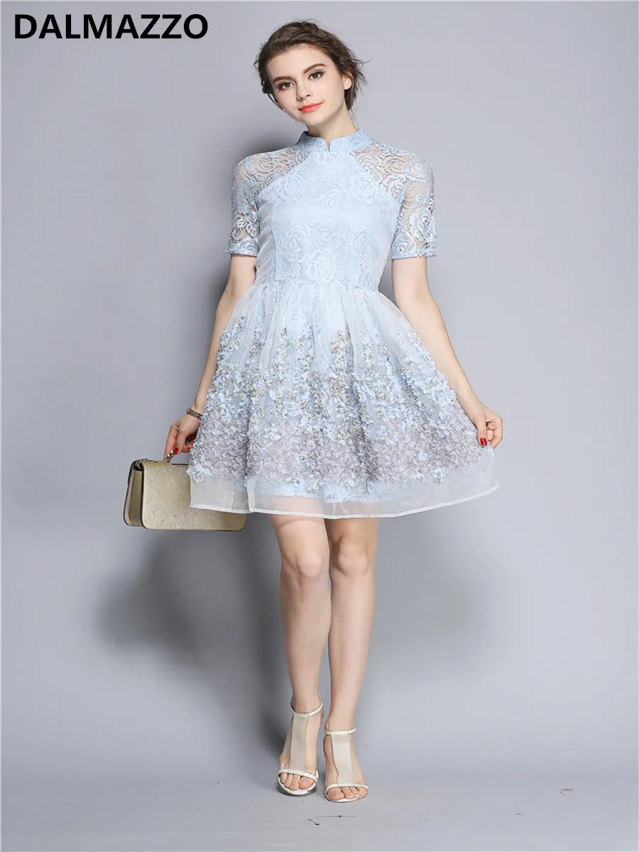 2019 летние новые высококачественные женские вечерние платья с коротким рукавом