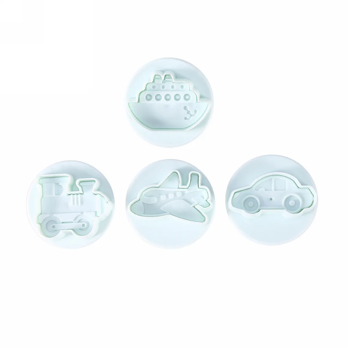 L 4 шт./лот автомобильный поезд корабль самолет помадка форма резак торт Печенье