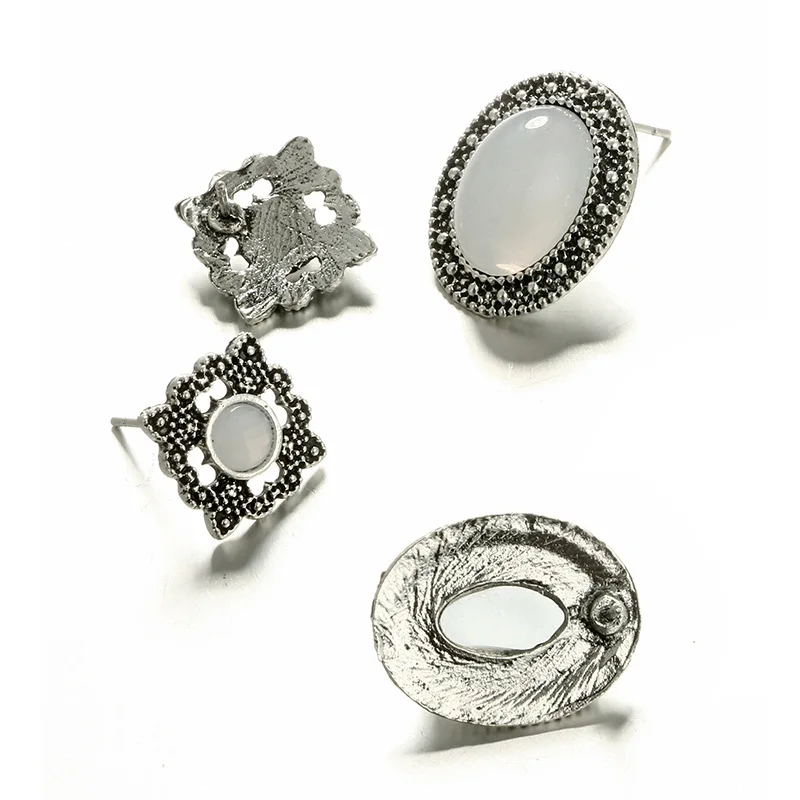 4 пар/компл. Опал Камень Для женщин Кристалл серьги стержня для букле D'oreille