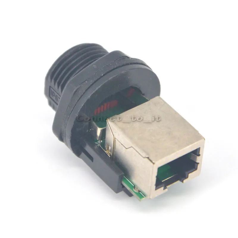 RJ45 разъем Панель Крепление IP68 водонепроницаемый провода разъемы панель только M19 разъем адаптер