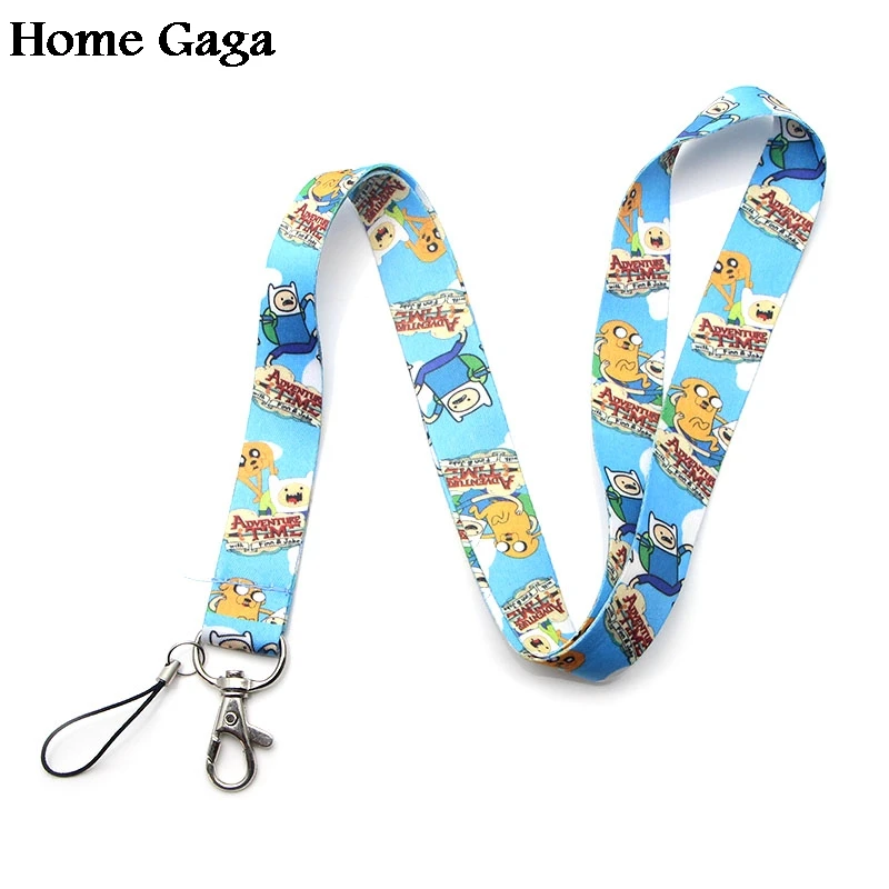 Homegaga время приключений мультфильм дети lanyards шеи ремни для телефонов ключи бисера футляры для идентификационных карт брелок тесьма D0757