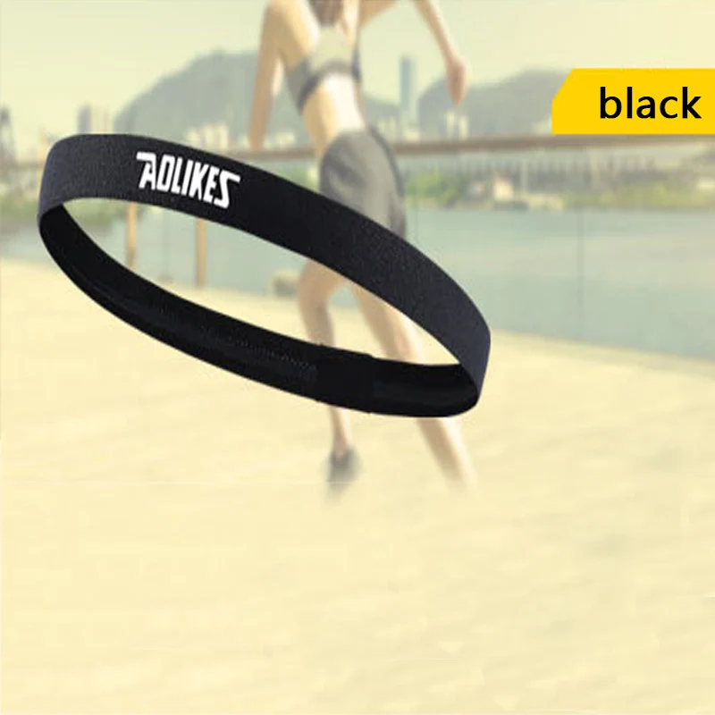 2 шт. Йога Hairband спортивные эластичные Sweatband абсорбирующий бренд для бега на открытом воздухе Фитнес повязка на голову из хлопка Анти Пот повязка для волос - Цвет: Black